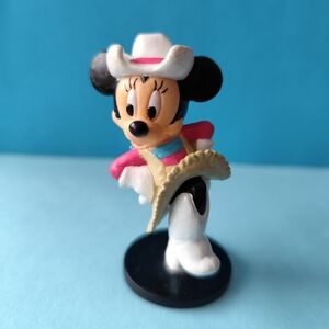 4/$20💥Vintage Disney Applause Cowgirl Minnie Mouse PVC Figure Figurine Toy